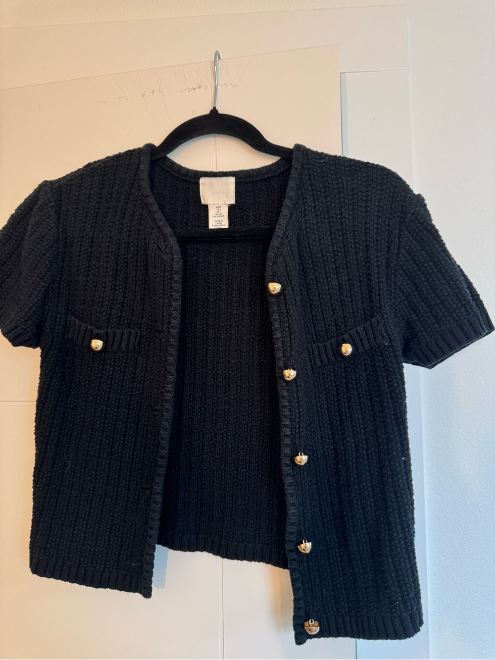 H&M Black Chunky Knit Cardigan
